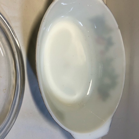 Vintage 1960s Pyrex Jaj Lidded Oval Casserole Dish Vegetable Pattern - Picture 16 of 16